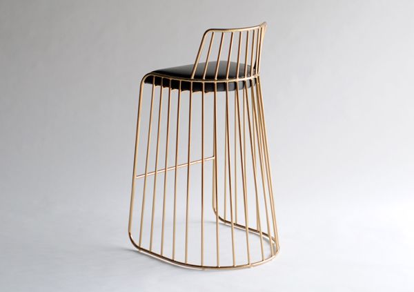 BV stool with back for kitchen - the seat is available in a variety of fabrics