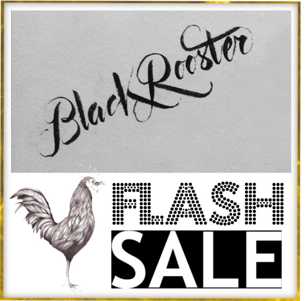 Black Rooster Decor Flash Sale