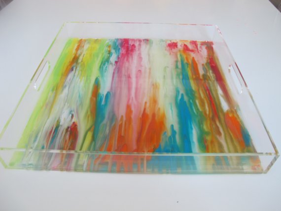 Rainbow Lucite Tray