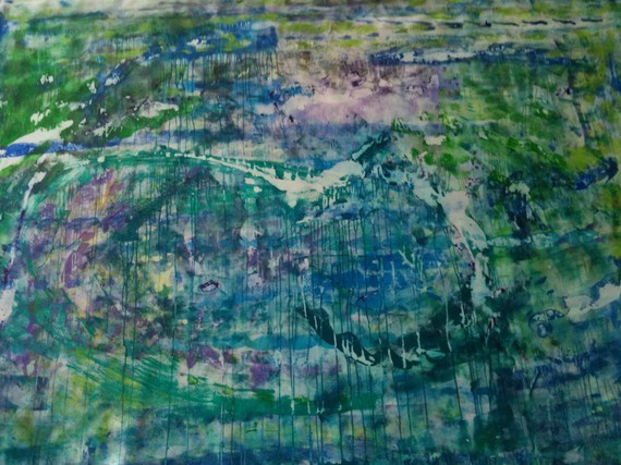 GIGANTIC Blue, Green and Purple Abstract