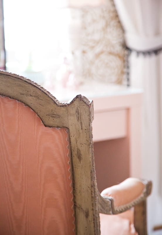 christine dovey pine girls room 4 french chair pom pom curtains pink desk