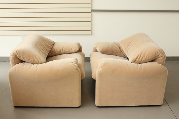 Magistretti Cassina Maralunga Arm Chairs