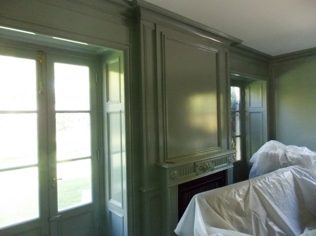 library fireplace in farrow and ball pigeon christine dovey style project greenbay