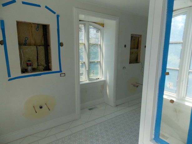 master bathroom two vanitie with mirrors project greenbay christine dovey style