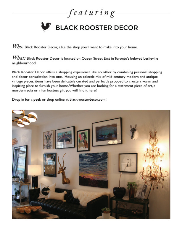 haute spots black rooster decor christine dovey toronto