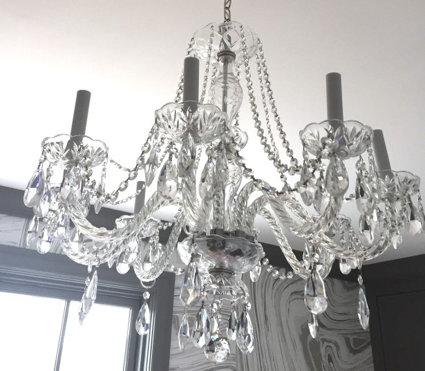 crystorama chandelier christine dovey one room challenge