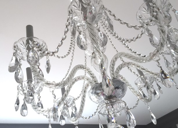 crystorama chandelier christine dovey one room challenge