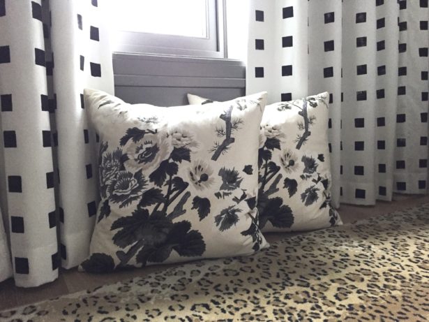 one room challenge christine dovey hollyhock hand painted curtains