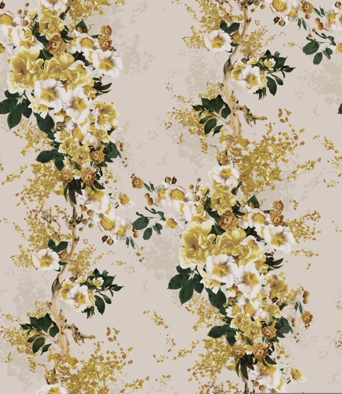 drop it modern christine dovey floral wallpaper one room challenge
