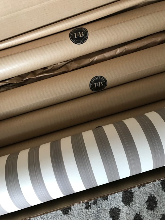 farrow and ball wallpaper stripe christine dovey one room challenge