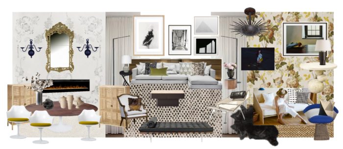 christine dovey one room challenge living room moodboard